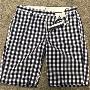 J.crew white/blue plaid shorts